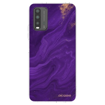 Picasee Xiaomi Redmi 9T Hülle - Schwarzes Silikon - Purple
