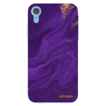 Picasee Apple iPhone XR Hülle - Transparentes Silikon - Purple