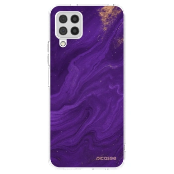 Picasee Samsung Galaxy A22 A225F 4G Hülle - Transparentes Silikon - Purple