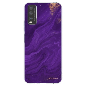 Picasee Vivo Y20s Hülle - Transparentes Silikon - Purple