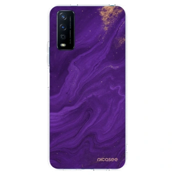 Picasee Vivo Y11s Hülle - Transparentes Silikon - Purple