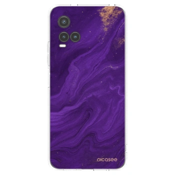 Picasee Vivo Y33s Hülle - Transparentes Silikon - Purple