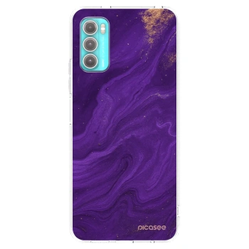 Picasee Motorola Moto G60 Hülle - Transparentes Silikon - Purple