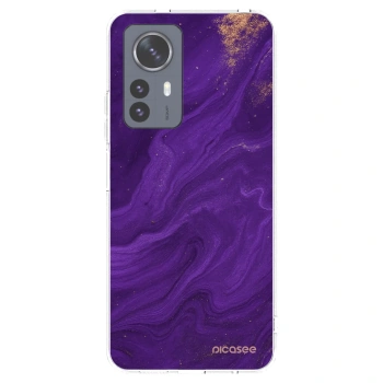 Picasee Xiaomi 12 Pro Hülle - Transparentes Silikon - Purple