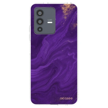 Picasee Vivo V23 5G Hülle - Transparentes Silikon - Purple