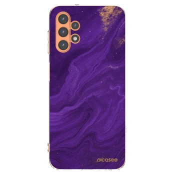 Picasee Samsung Galaxy A13 4G A135 Hülle - Transparentes Silikon - Purple