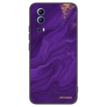 Picasee Vivo Y52 5G Hülle - Schwarzes Silikon - Purple