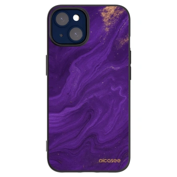 Picasee Apple iPhone 14 Hülle - Schwarzes Silikon - Purple