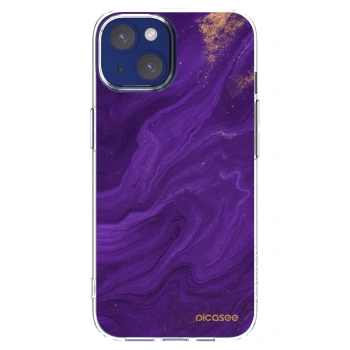 Picasee Apple iPhone 14 Hülle - Transparentes Silikon - Purple