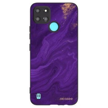 Picasee Realme C21Y Hülle - Schwarzes Silikon - Purple