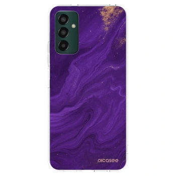 Picasee Samsung Galaxy M13 M135F Hülle - Transparentes Silikon - Purple