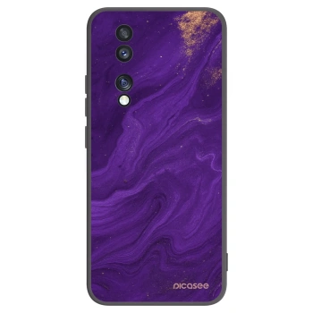 Picasee Honor 70 Hülle - Schwarzes Silikon - Purple
