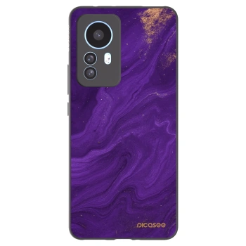 Picasee Xiaomi 12T Pro Hülle - Schwarzes Silikon - Purple