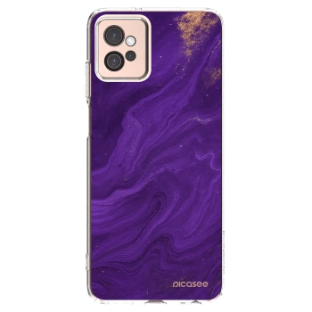 Picasee Motorola Moto G32 Hülle - Transparentes Silikon - Purple