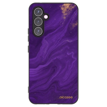 Picasee Samsung Galaxy A54 5G A546B Hülle - Schwarzes Silikon - Purple