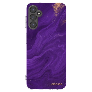 Picasee Samsung Galaxy A14 4G A145R Hülle - Transparentes Silikon - Purple