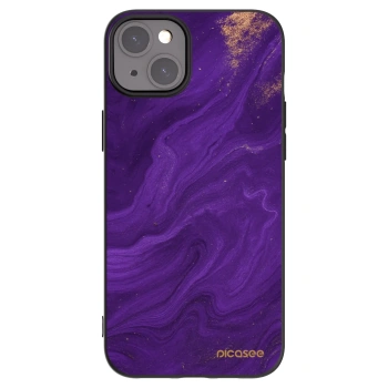 Picasee Apple iPhone 15 Plus Hülle - Schwarzes Silikon - Purple