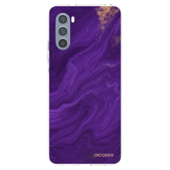 Picasee Motorola Moto G62 Hülle - Transparentes Silikon - Purple