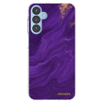 Picasee Samsung Galaxy A15 A156B 5G Hülle - Transparentes Silikon - Purple