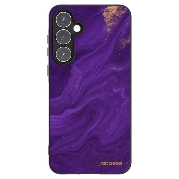 Picasee Samsung Galaxy A55 5G A556B Hülle - Schwarzes Silikon - Purple