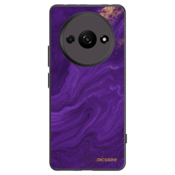 Picasee Xiaomi Redmi A3 Hülle - Schwarzes Silikon - Purple