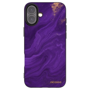 Picasee Apple iPhone 16 Plus Hülle - Schwarzes Silikon - Purple