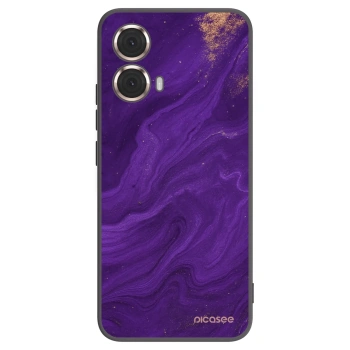 Picasee Motorola Moto G85 Hülle - Schwarzes Silikon - Purple