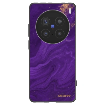 Picasee Vivo X200 Pro Hülle - Schwarzes Silikon - Purple