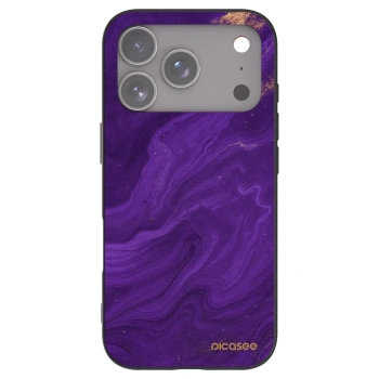 Picasee Apple iPhone 17 Pro Hülle - Schwarzes Silikon - Purple