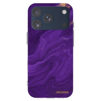 Picasee Apple iPhone 17 Pro Hülle - Transparentes Silikon - Purple