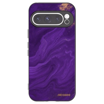 Picasee Google Pixel 9 Pro XL Hülle - Schwarzes Silikon - Purple