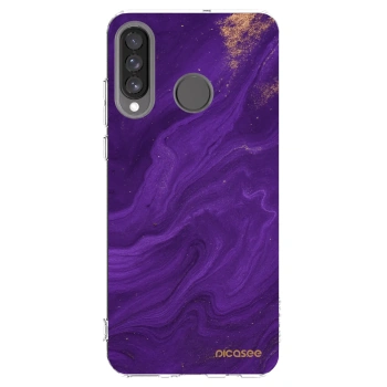 Picasee Huawei P30 Lite Hülle - Transparentes Silikon - Purple