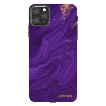 Picasee Apple iPhone 11 Pro Max Hülle - Transparentes Silikon - Purple