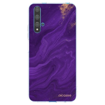 Picasee Huawei Nova 5T Hülle - Transparentes Silikon - Purple