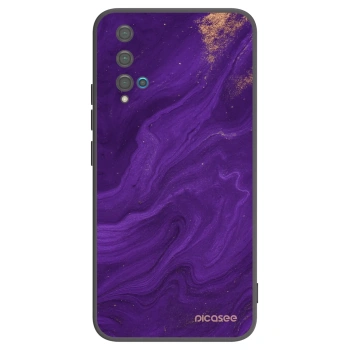Picasee Huawei Nova 5T Hülle - Schwarzes Silikon - Purple