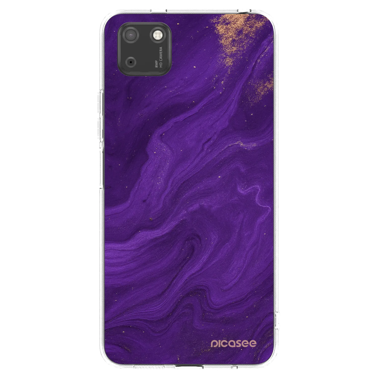 Picasee Huawei Y5P Hülle - Transparentes Silikon - Purple