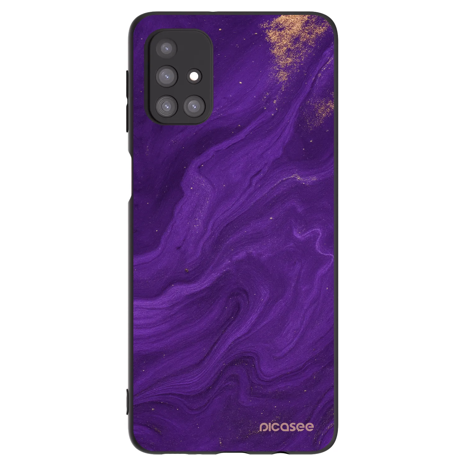 Picasee Samsung Galaxy M31s Hülle - Schwarzes Silikon - Purple