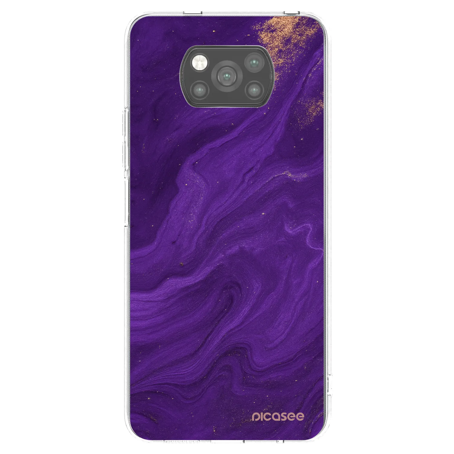 Picasee Xiaomi Poco X3 Hülle - Schwarzes Silikon - Purple