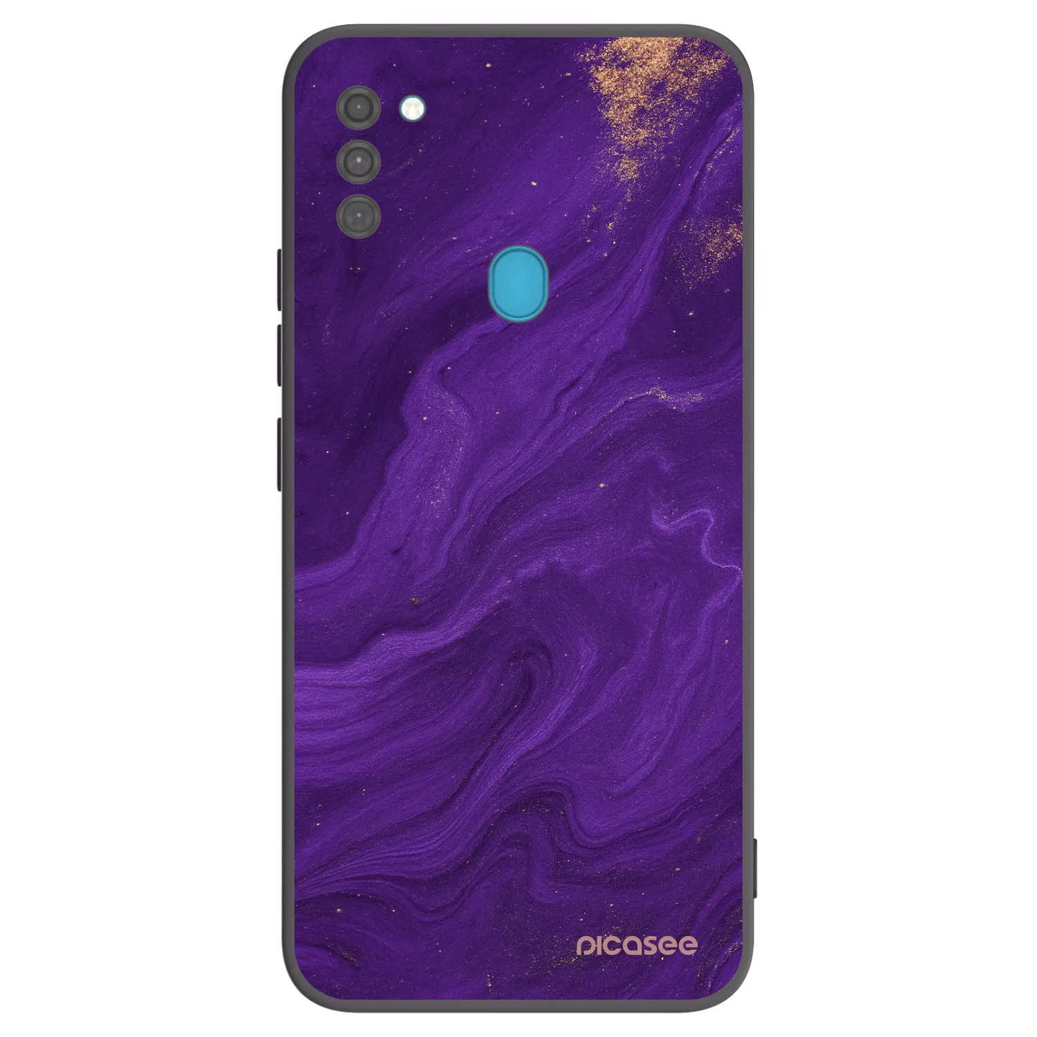 Picasee Samsung Galaxy M11 Hülle - Schwarzes Silikon - Purple