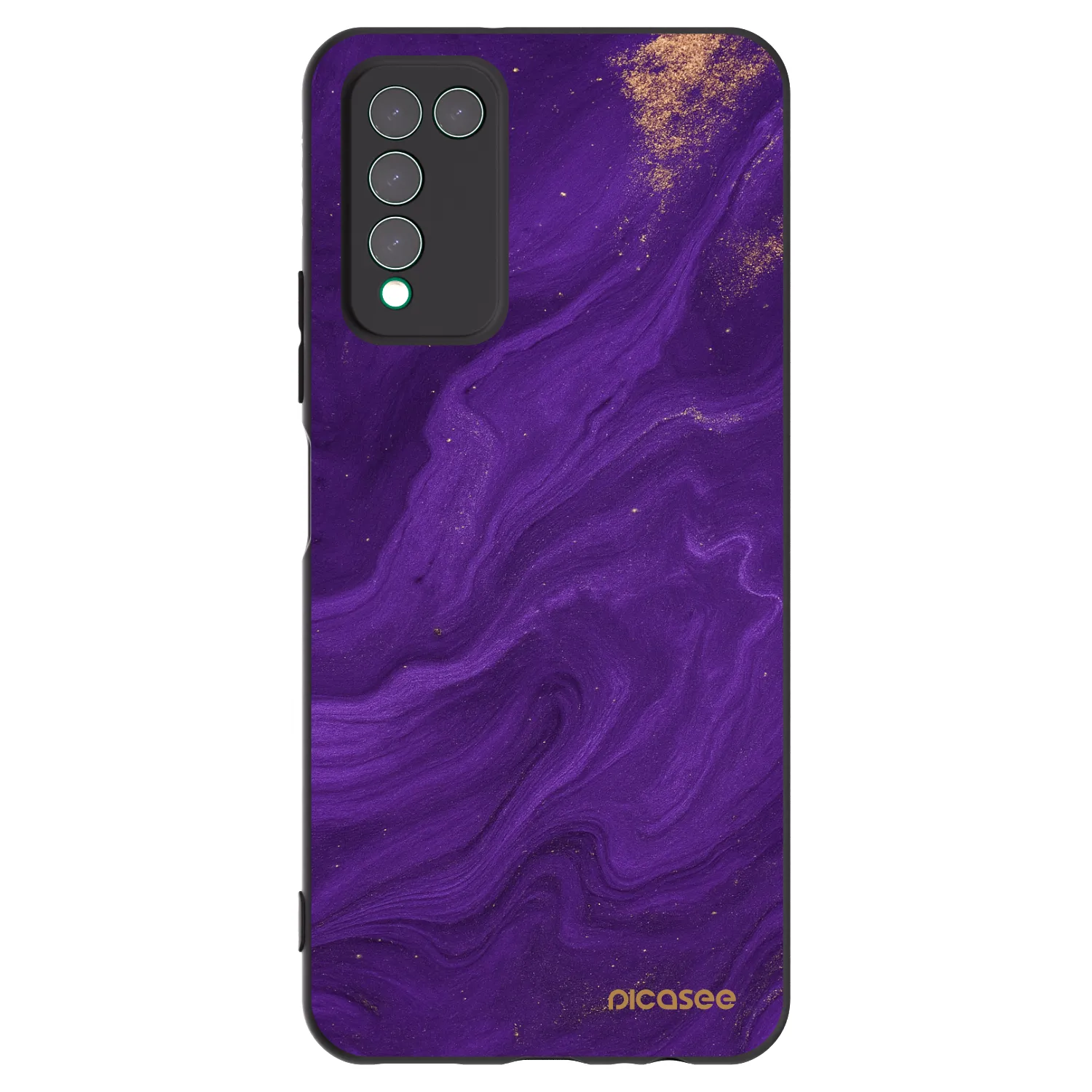Picasee Honor 10X Lite Hülle - Schwarzes Silikon - Purple