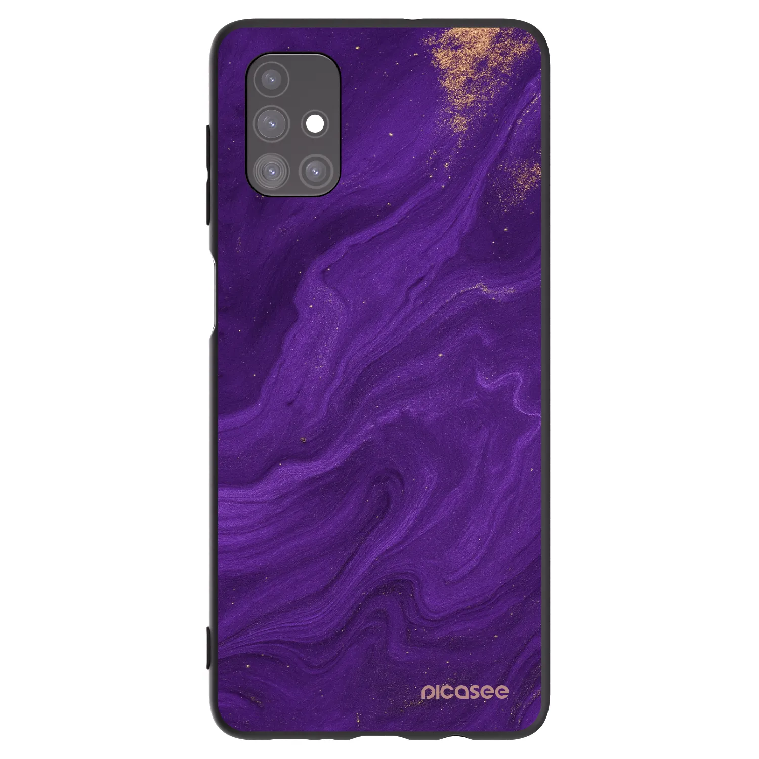 Picasee Samsung Galaxy M51 M515F Hülle - Schwarzes Silikon - Purple