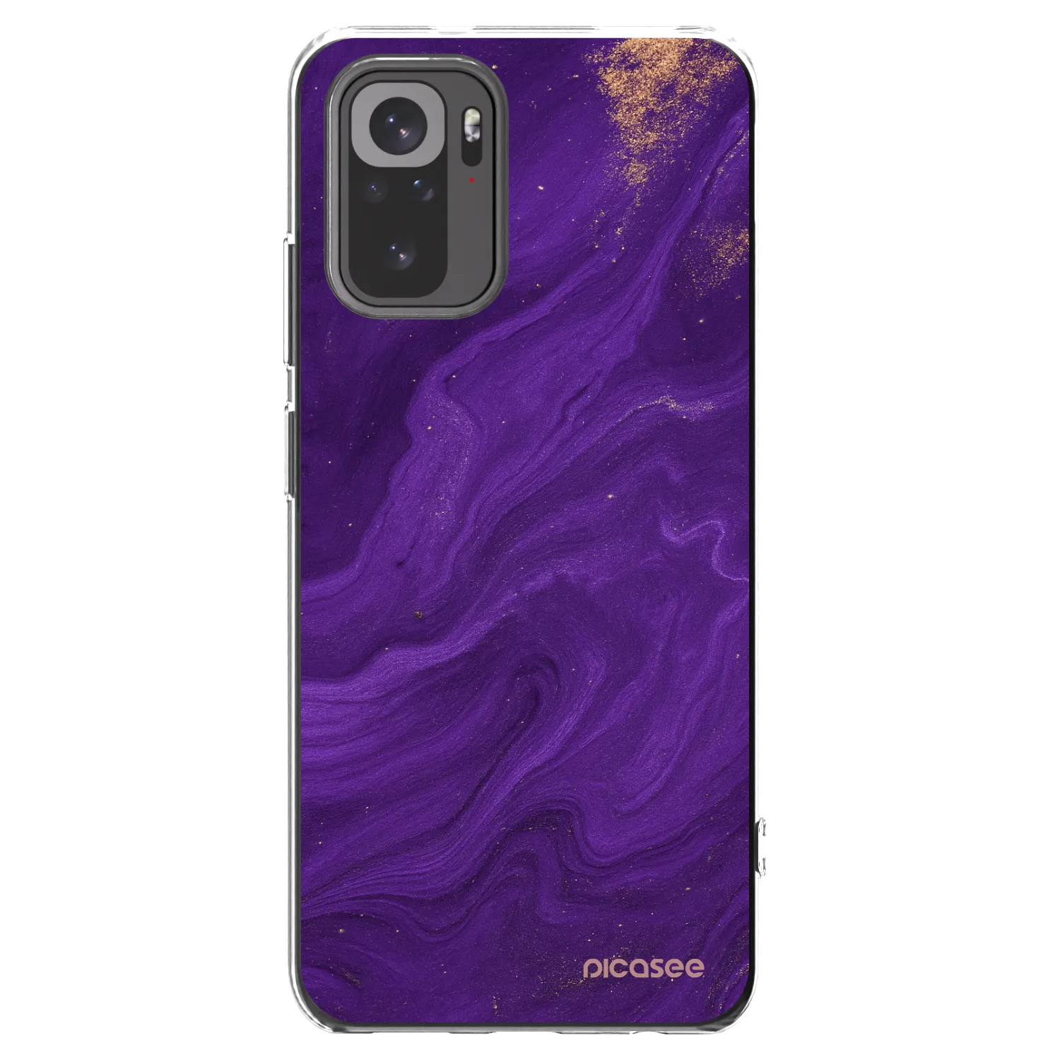 Picasee Xiaomi Redmi Note 10 Hülle - Transparentes Silikon - Purple