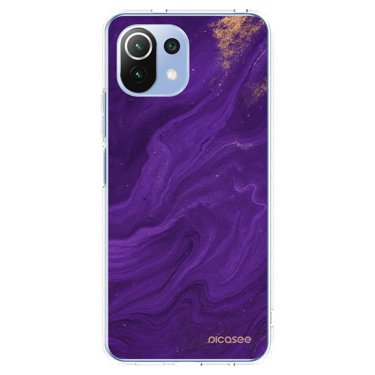 Picasee Xiaomi Mi 11 Lite Hülle - Transparentes Silikon - Purple