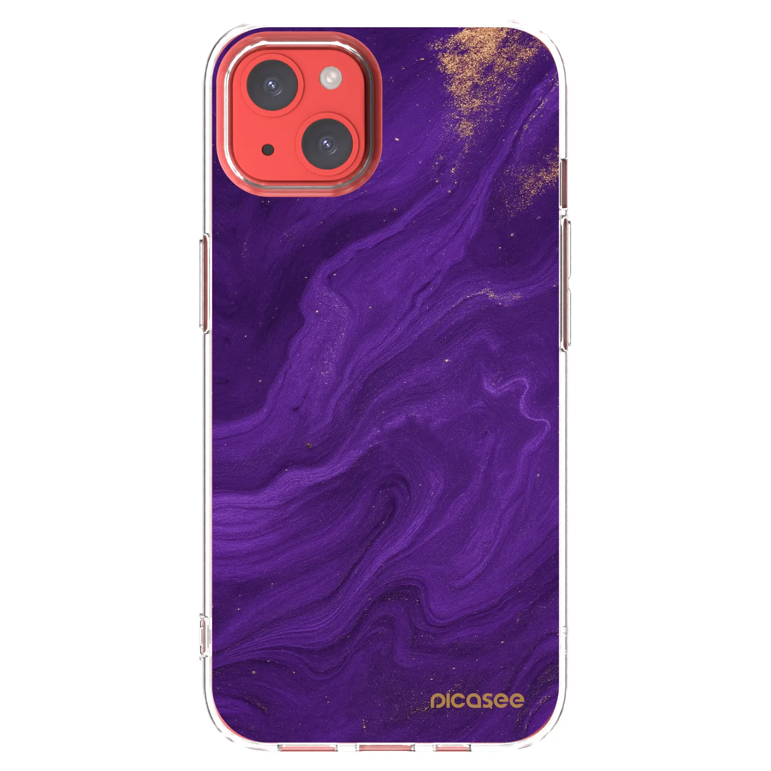 Picasee Apple iPhone 13 Hülle - Transparentes Silikon - Purple