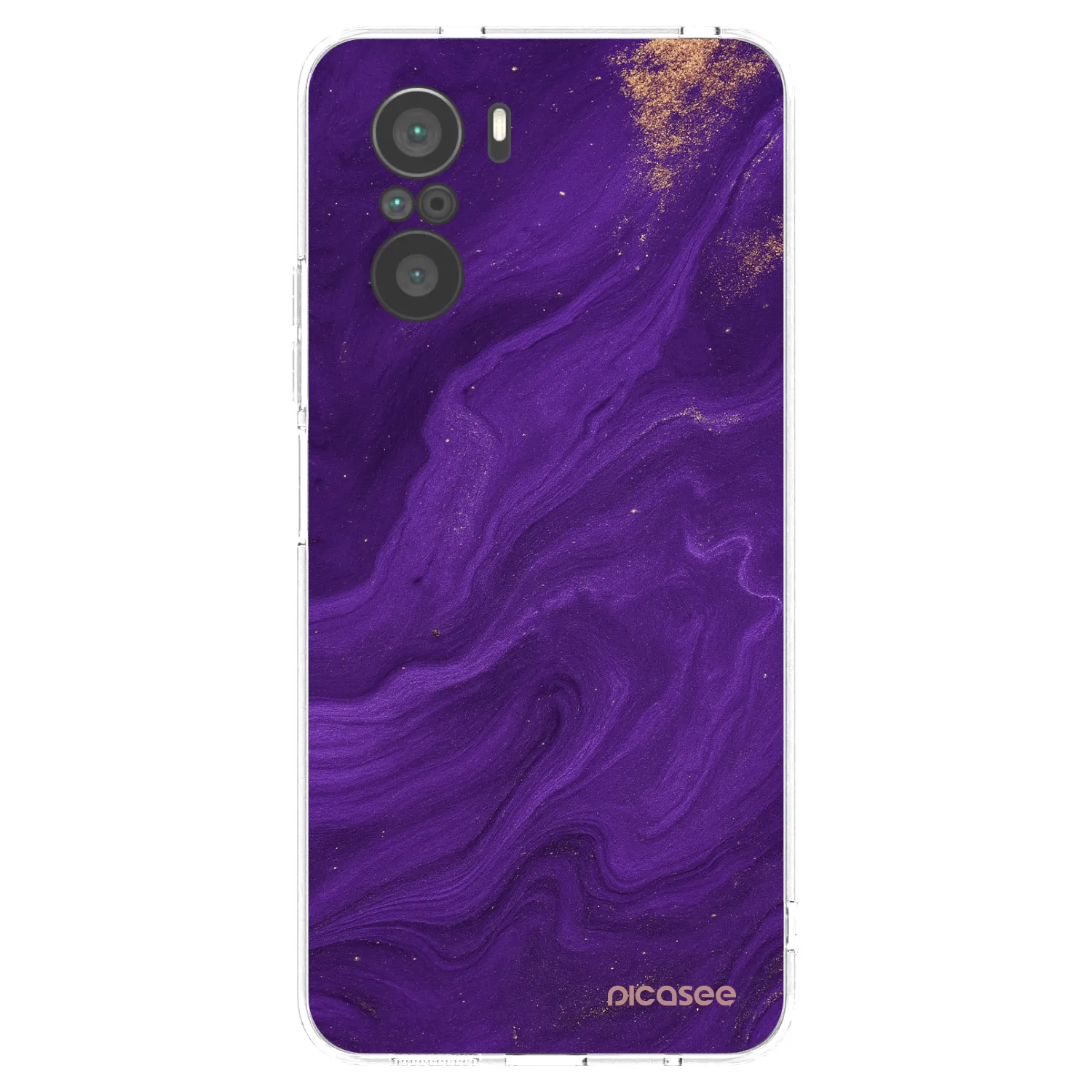 Picasee Xiaomi Poco F3 Hülle - Transparentes Silikon - Purple