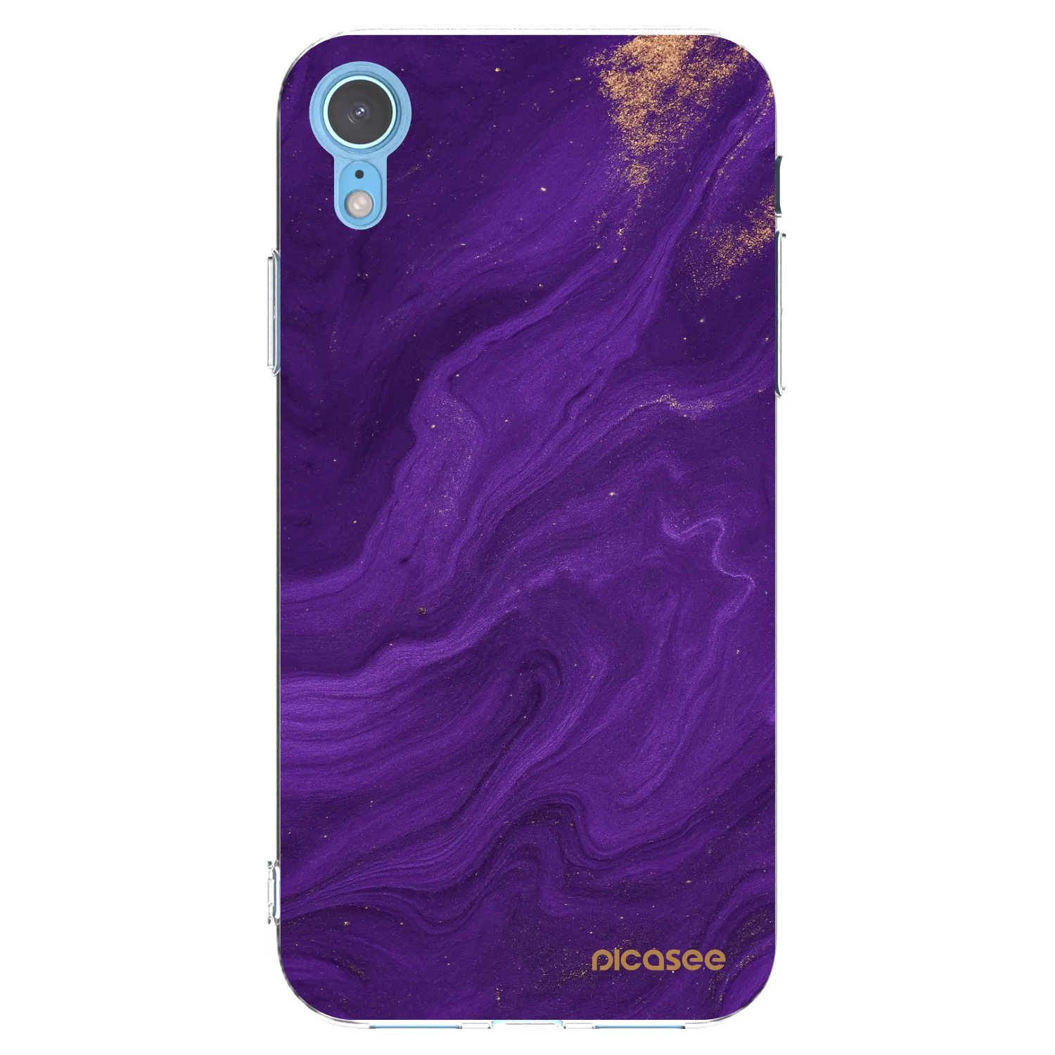 Picasee Apple iPhone XR Hülle - Transparentes Silikon - Purple
