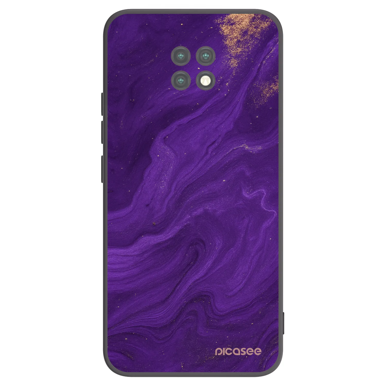 Picasee Xiaomi Redmi Note 9T Hülle - Schwarzes Silikon - Purple