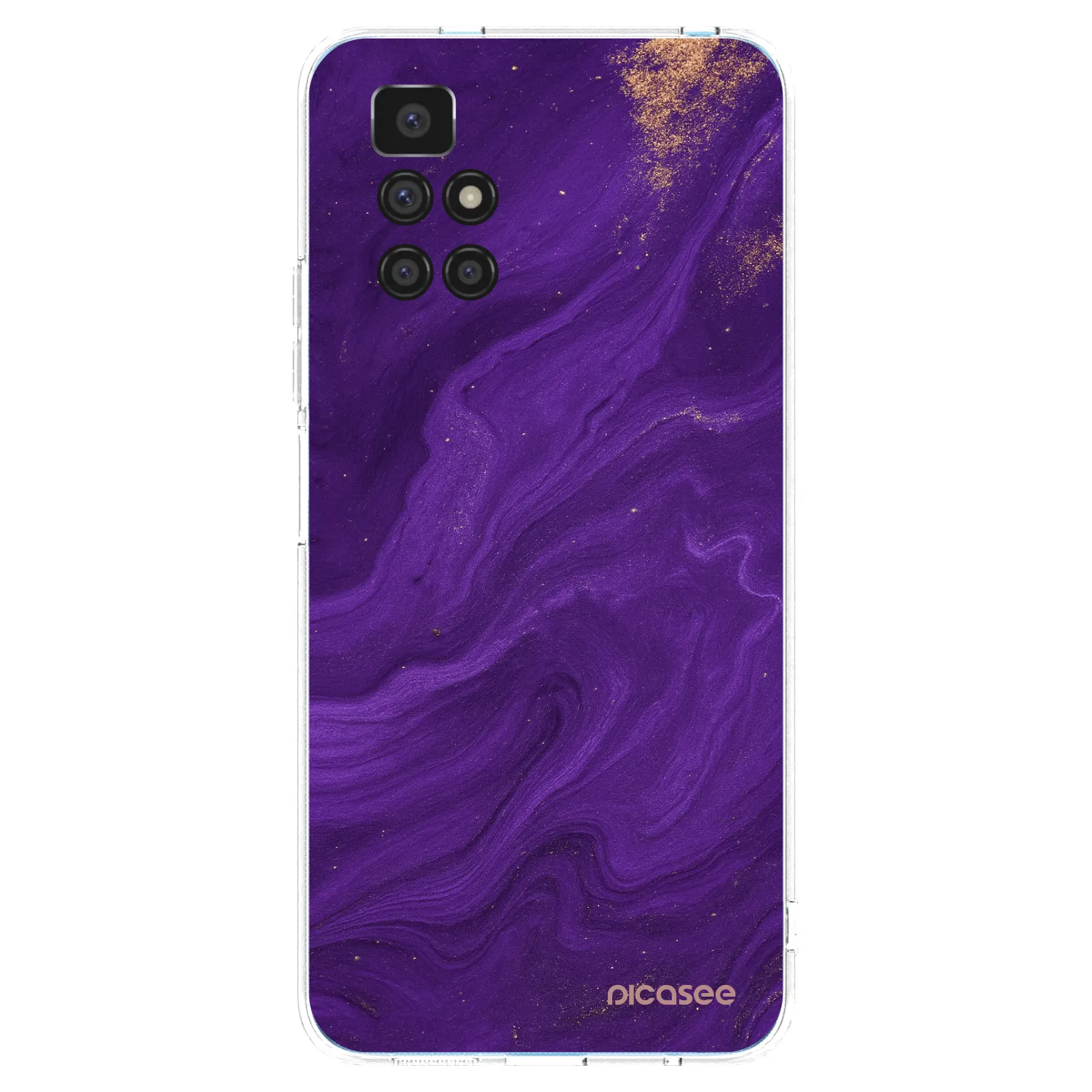 Picasee Xiaomi Redmi 10 Hülle - Transparentes Silikon - Purple