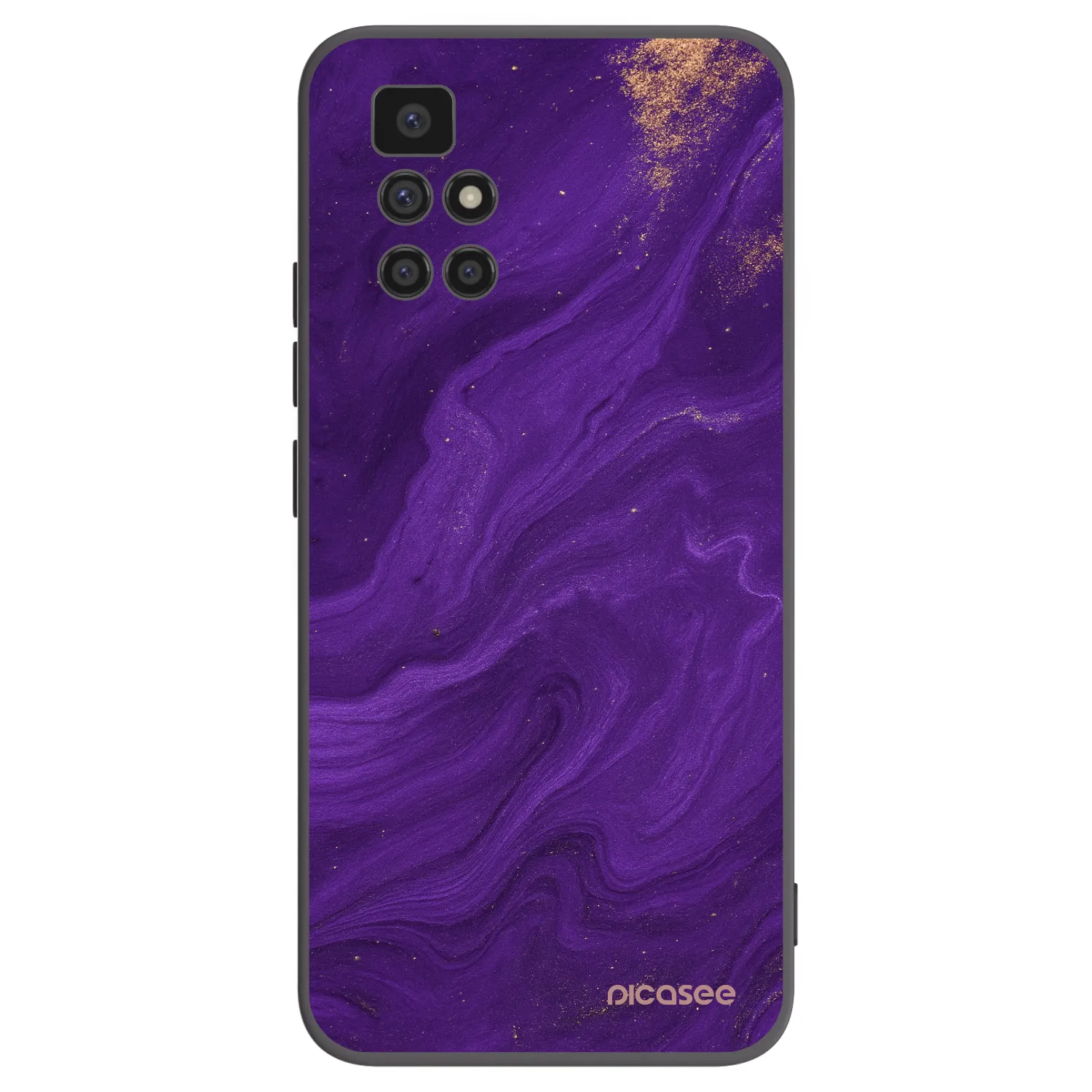 Picasee Xiaomi Redmi 10 Hülle - Schwarzes Silikon - Purple