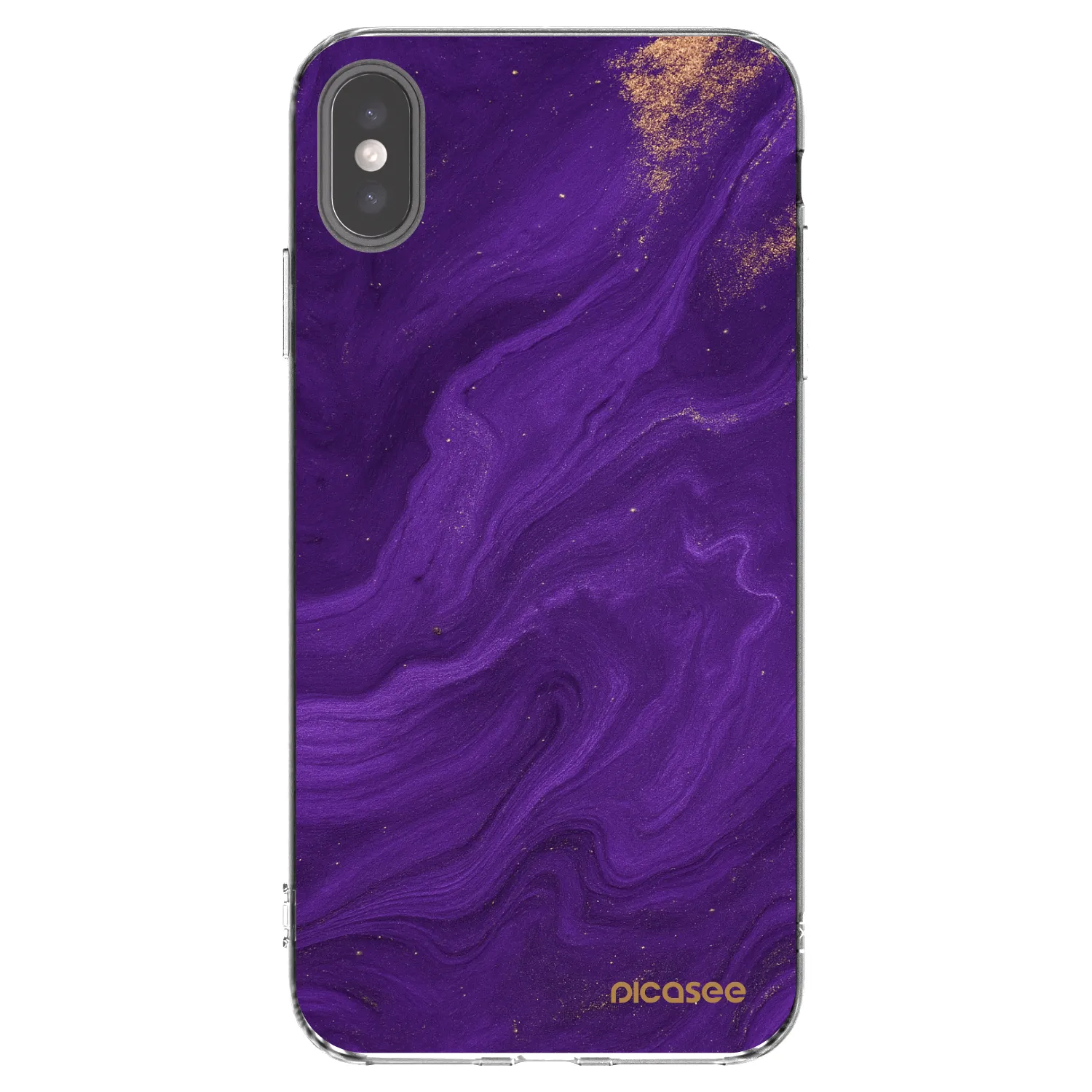 Picasee Apple iPhone XS Max Hülle - Transparentes Silikon - Purple